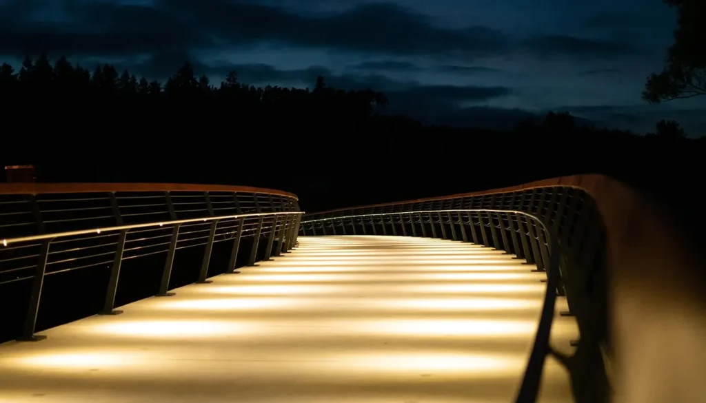 Beleuchtung eines Weges bei Nacht